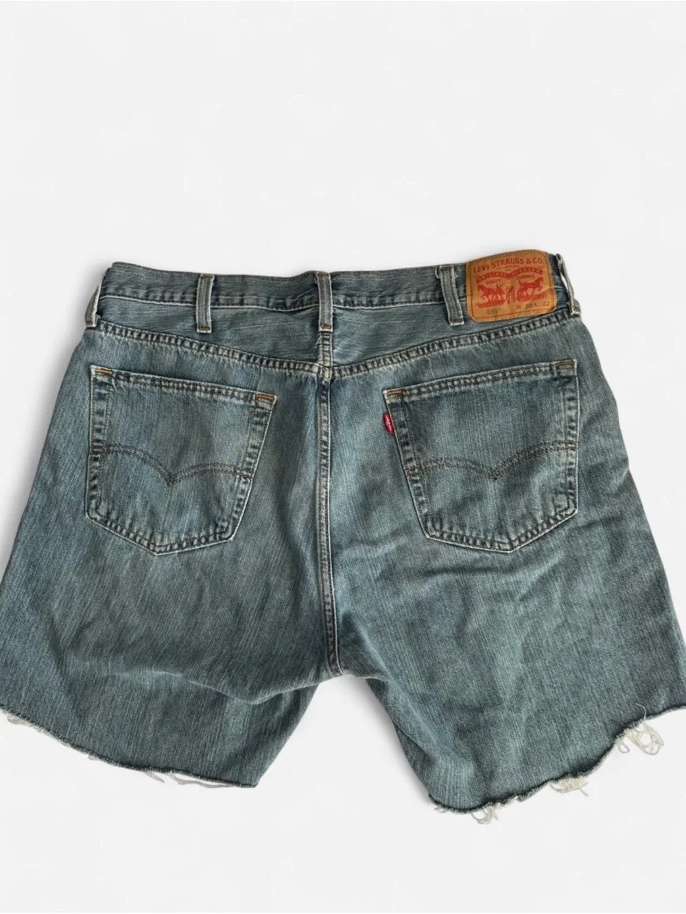 Levi 559 Blue Denim Cut-off Denim Shorts - W 38